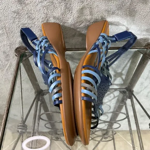 Coldwater Creek Wedge Sandals women’s size 11 Blue walk with me - Picture 12 of 12